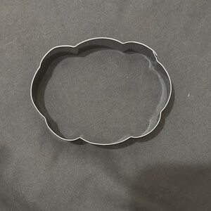 Silver Cloud-Shaped Cookie Cutter